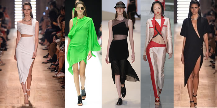 Moda feminina primavera-verão 2016-assimetricos