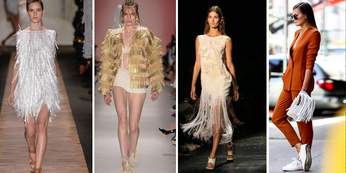 Moda feminina primavera-verão 2016-franjas