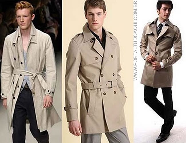 casaco trench masculino