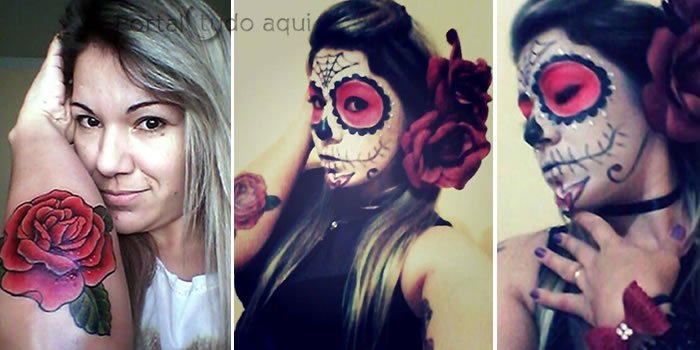 Foto: Maquiagem de Halloween com o tema caveira mexicana: quem ama um mood  mais colorido vai se apaixonar por essa beleza - Purepeople