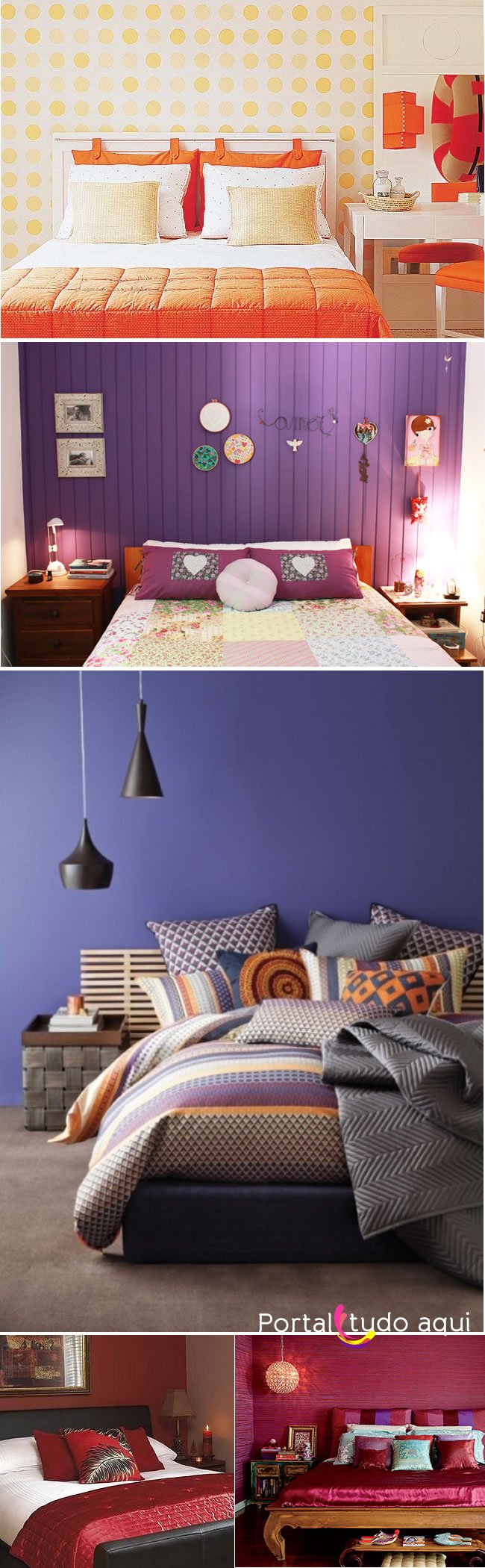 decoracao-quarto-casal-com-papel-de-parede-colorido