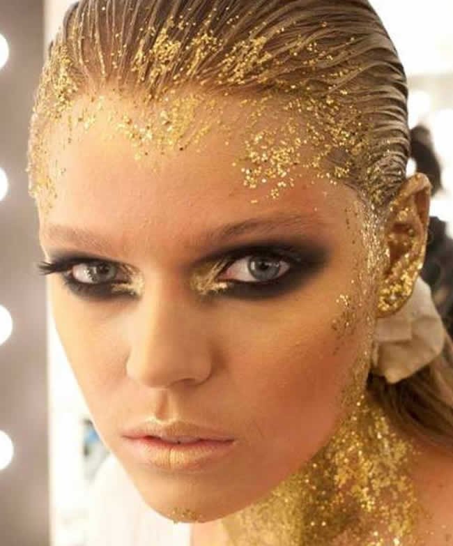 maquiagem-carnaval-glitter-folha-ouro