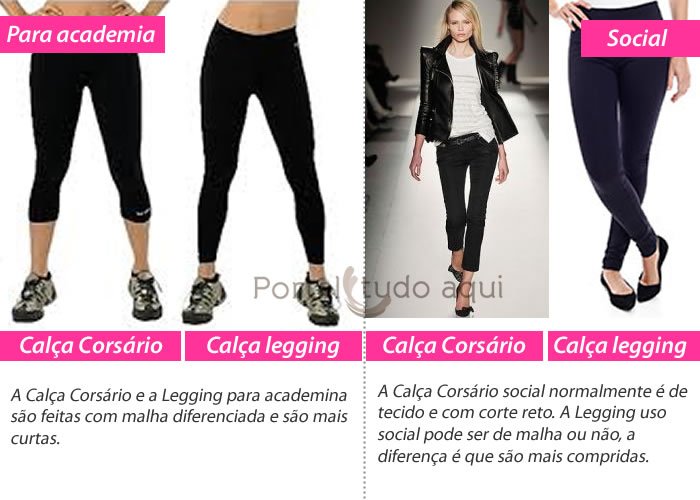 diferença legging academia e social