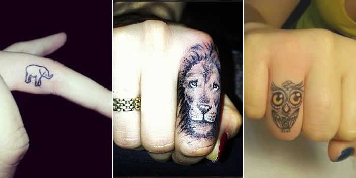 Tatuagens nos dedos - animais