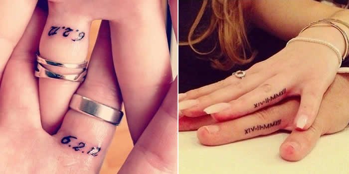 Tatuagens nos dedos - datas