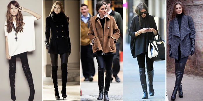 Botas Over The Knee ou Over Boots - Tendência de moda para o inverno 2015-com-calca-leggiing