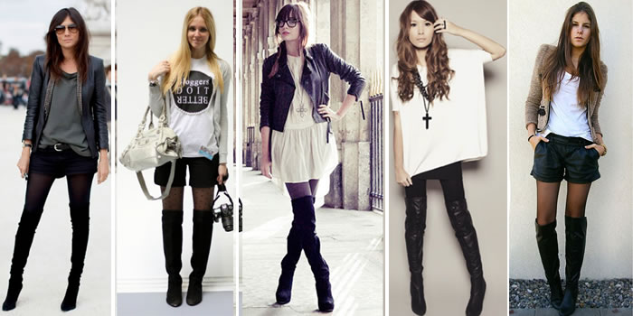 Botas Over The Knee ou Over Boots - Tendência de moda para o inverno 2015-com-meia-calca