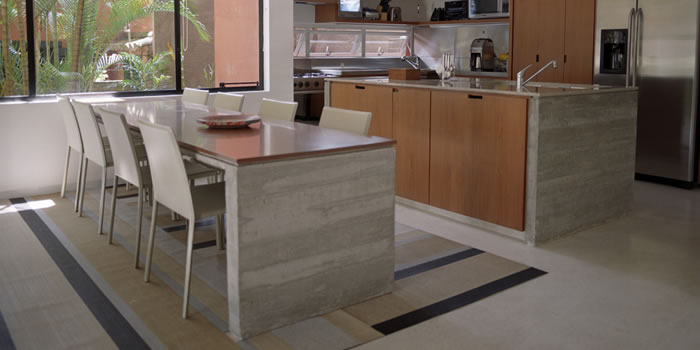 cozinha americana pisos iguais