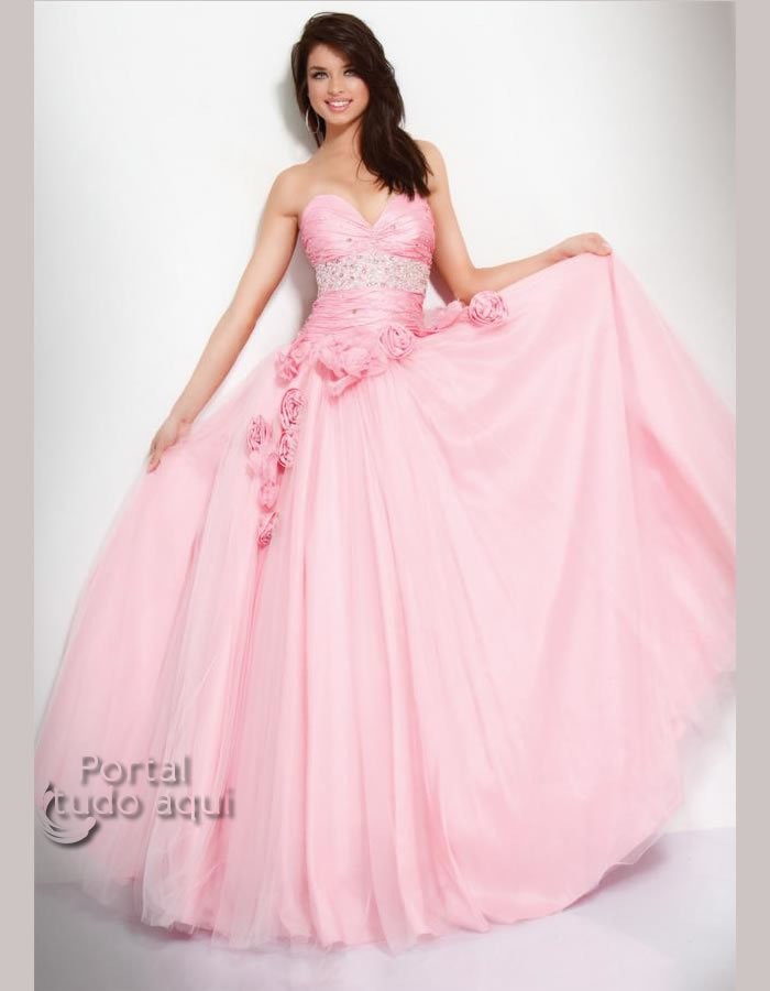 Vestidos de Debutante – vestido para festa de 15 anos- dicas de como escolher - vestido rosa-g