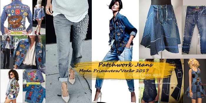 Roupas patchwork Jeans