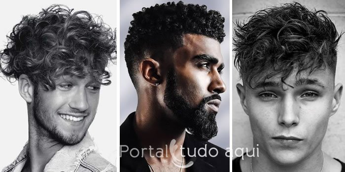 Cortes masculino de cabelo cacheado, crespo e ondulado 2020 Cabelo ondulado masculino, Cabelo masculino, Corte de cabelo masculino