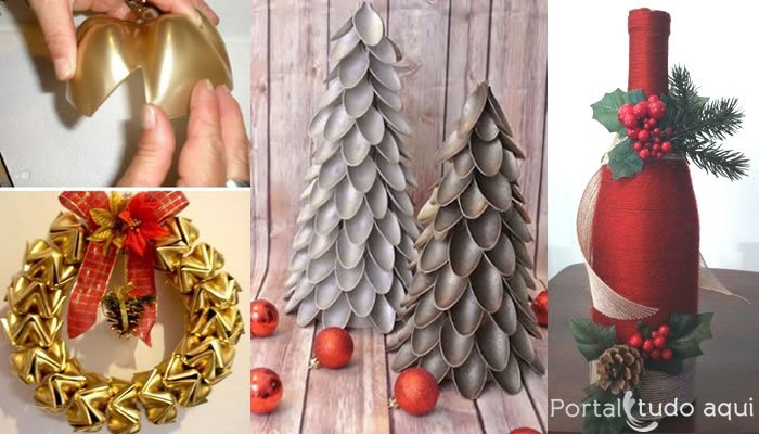 Enfeites de Natal feitos com material reciclável - Portal Tudo Aqui Enfeites de Natal feitos com material reciclável - Portal Tudo Aqui
