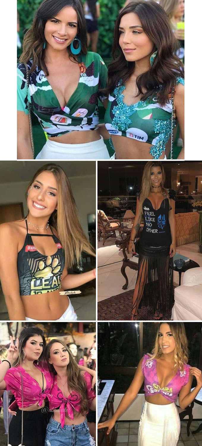 Abadás para o Carnaval 2019. Customização e modelos diferentes.