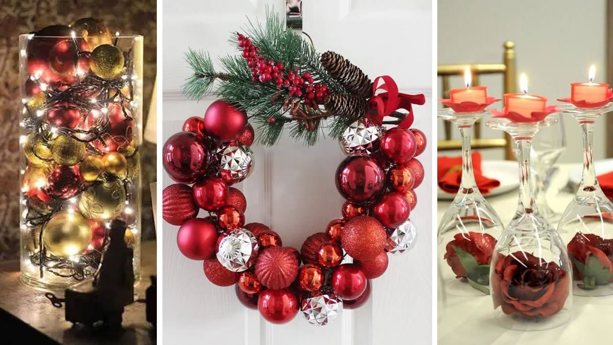 50 enfeites de Natal fáceis de fazer para uma decoração criativa e linda 50 enfeites de Natal fáceis de fazer para uma decoração criativa e linda